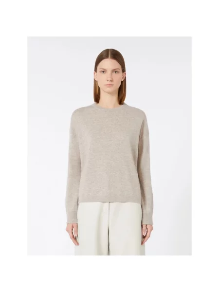 Sweter Max Mara z kaszmiru beżowy