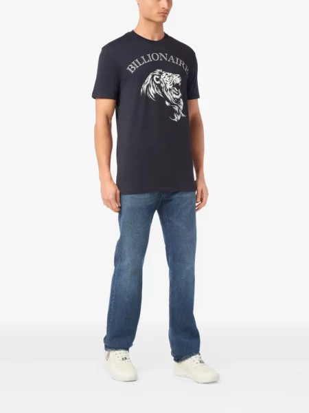 Tricou Billionaire cu imagine albastru