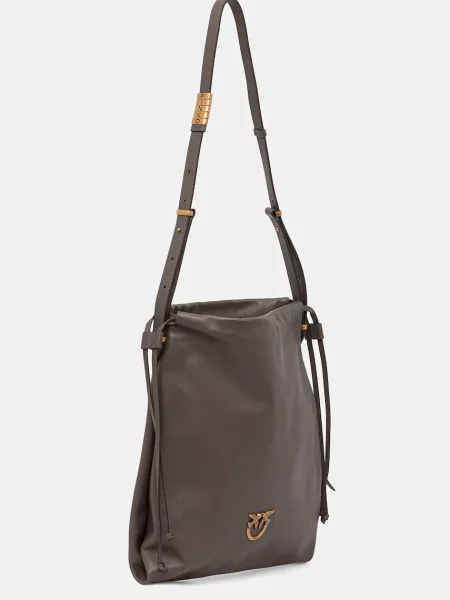 Шкіряна сумочка Pinko сірий