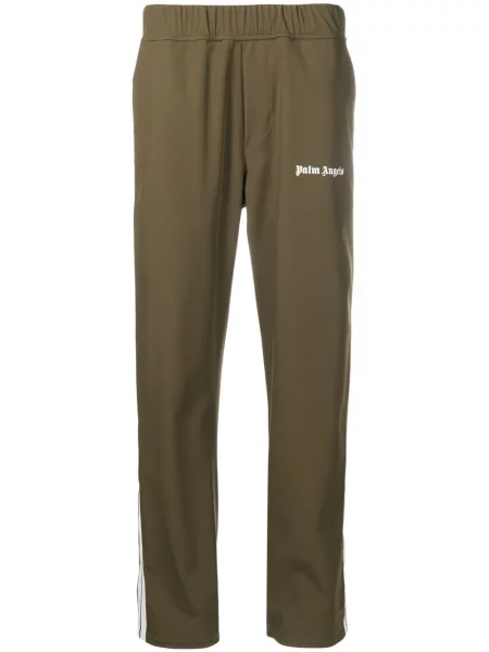 Cargo kalhoty Palm Angels s potiskem zelené