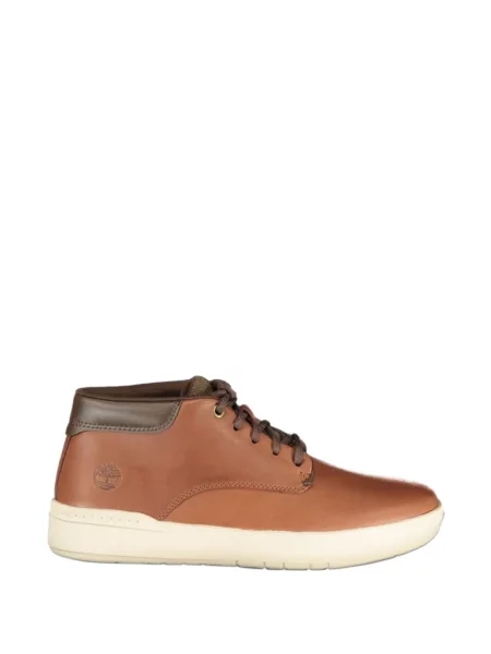 Sneakerși Timberland cu șireturi din dantelă cu autograf maro
