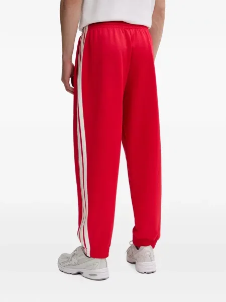 Ριγέ τρέξιμο μπουφάν Adidas με αυτόγραφο καφέ