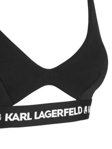 KARL LAGERFELD Trikotni nedrček črna