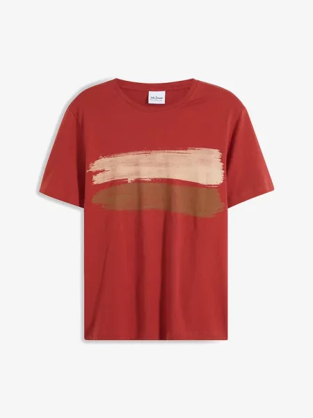 T-shirt z czystej bawełny organicznej brązowa