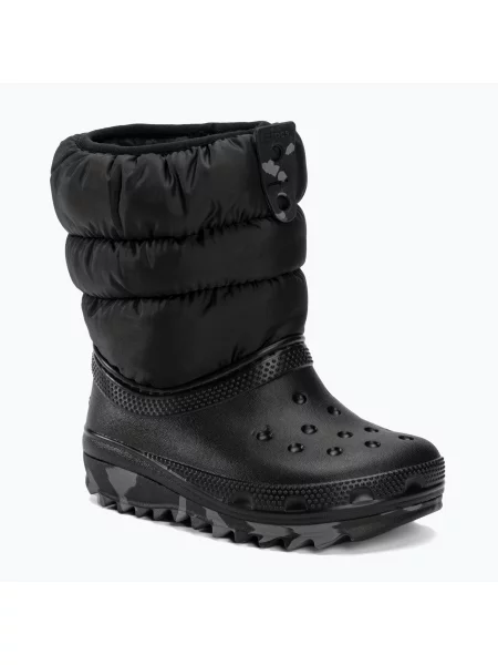 Śniegowce dziecięce Crocs Classic Neo Puff black czarne
