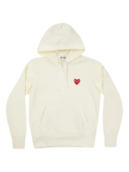 Hanorac cu glugă Comme Des Garcons Play cu motiv cu inimi cu autograf