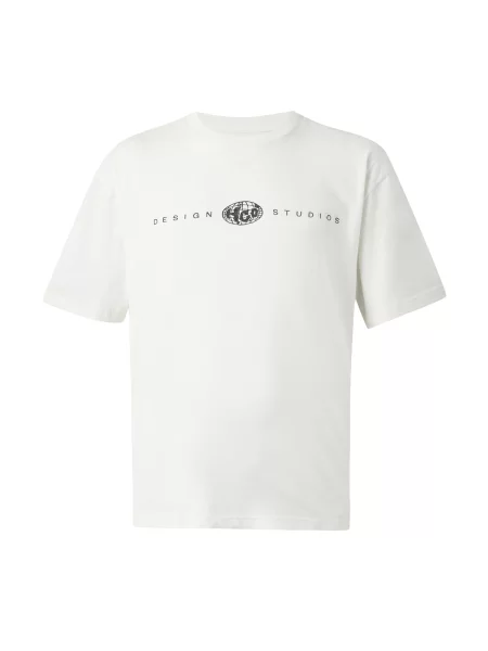 HOLLISTER Tricou crem / albastru deschis negru