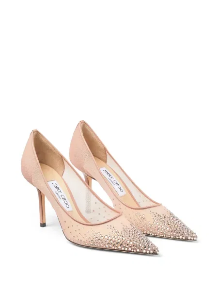 Bateliai Jimmy Choo su kristalais rožinė