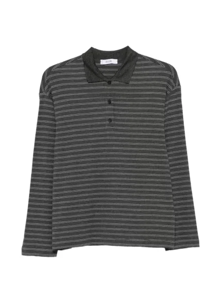 Lung tricou polo Eleh gri