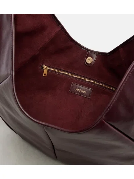 Geanta de piele Saint Laurent din piele bordo