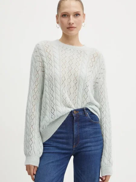 Twinset pulover din amestec de lana verde