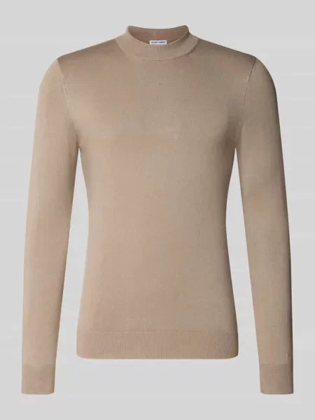 Sweter z dzianiny o kroju slim fit z mieszanki ze stójką Antony Morato