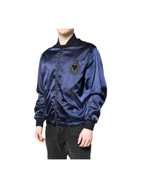 Kurtka bomber Dolce And Gabbana niebieski