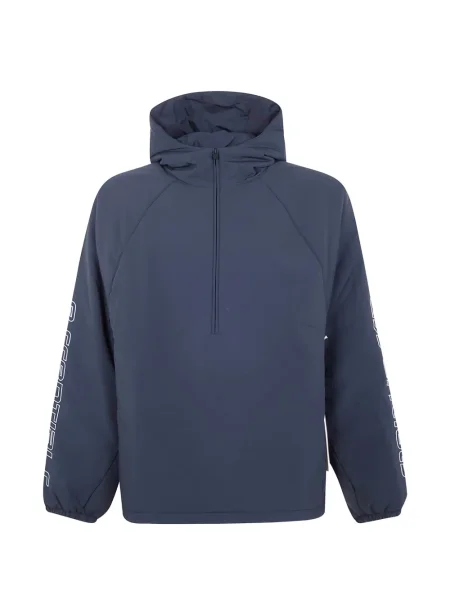 Geacă Fear Of God Essentials cu glugă de jumătate de fermoar negru