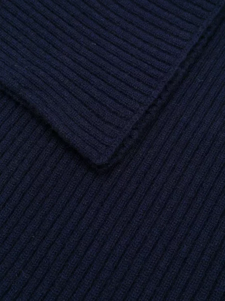Szal Cashmere In Love z kaszmiru prążkowana niebieska