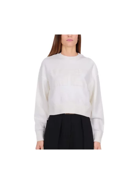 Krótki sweter Elisabetta Franchi biały