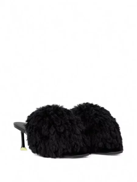 Papuci tip mules Givenchy din piele de lac negru