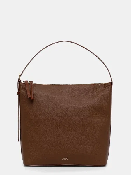 Torebka skórzana A.p.c. brązowa