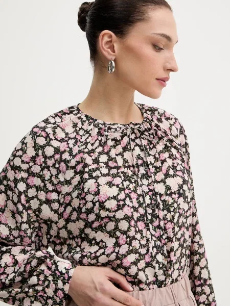 Шелковая рубашка Weekend Max Mara черная