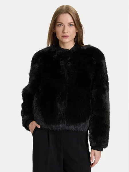 Palton de blană Rinascimento negru