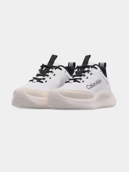 Sneakerși Calvin Klein de lână alb