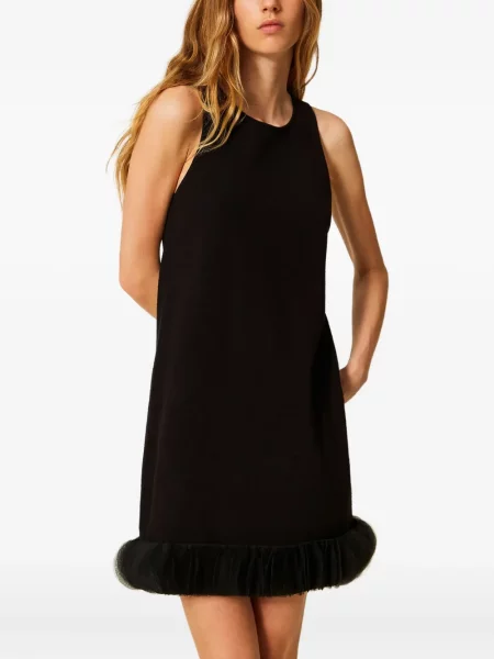Rochie mini Twinset din tul de costum negru