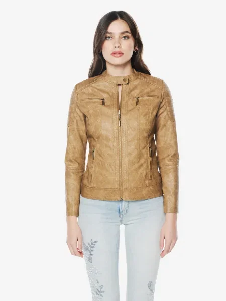 KOROSHI Geacă de primăvară-toamnă deschis maro