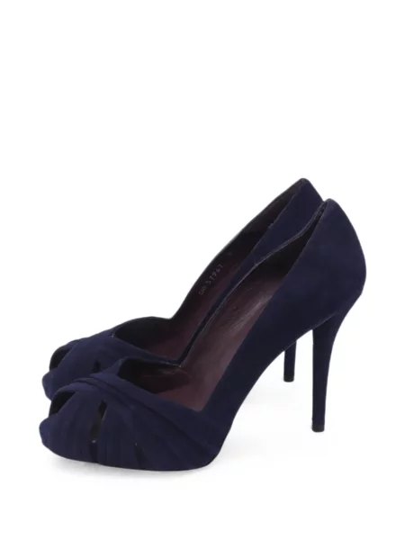 Pantofi cu toc Stuart Weitzman din piele de căprioară albastru