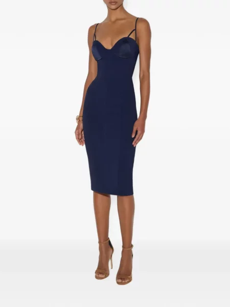 Ușor rochie Elisabetta Franchi din satin albastru