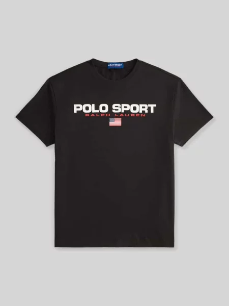T-shirt o kroju regular fit z czystej bawełny Polo Ralph Lauren czarna