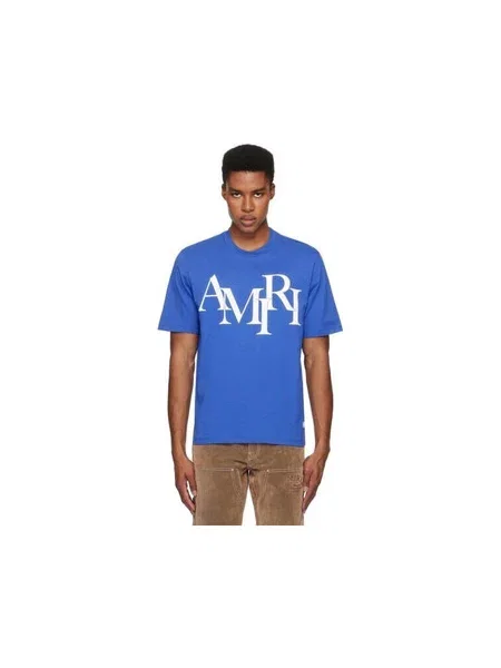 Tricou Amiri cu autograf albastru