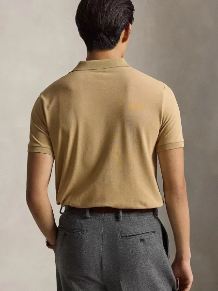 Polo Ralph Lauren тениска с яка мъжка от с кафяво