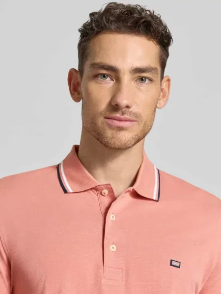Koszulka polo w kroju regular fit z kontrastowymi paskami Christian Berg Men