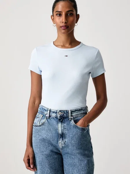 Tommy Jeans basic tričko s modré