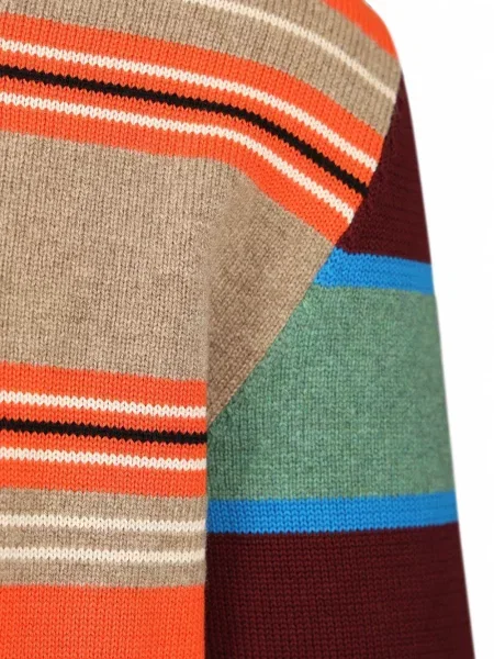 Pulover Paul Smith cu decolteu rotund portocaliu
