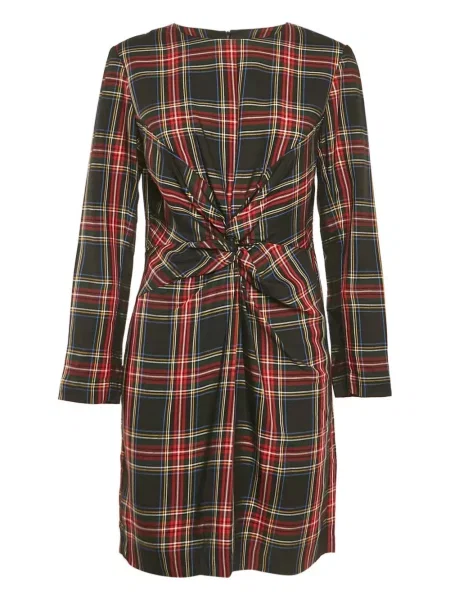 Rochie Maje în carouri de costum negru