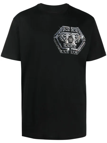 Kratak majica Philipp Plein s printom crna