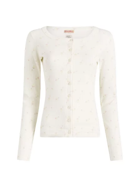 Sweter Fruity Booty w kwiatki biały