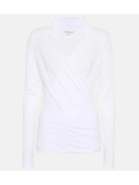 Top Velvet de catifea alb