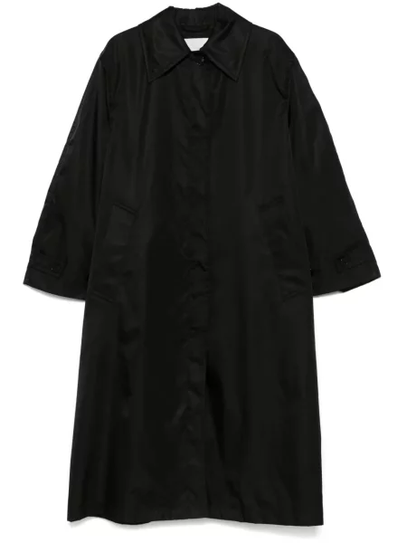 Palton Jil Sander din țesătură twill negru