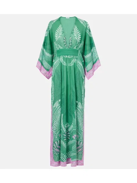 Rochie Poupette St Barth cu imagine verde