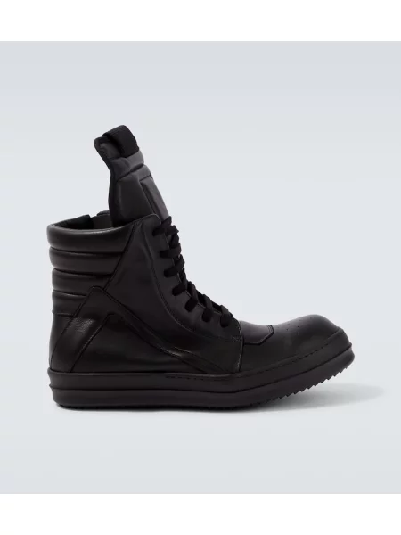 Kožené tenisky Rick Owens černé