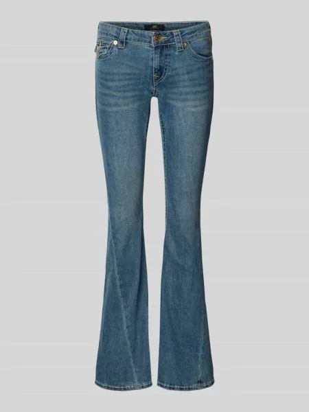 Jeansy o rozkloszowanym kroju z niskim stanem i wpuszczanymi model ‘JOEY’ True Religion niebieskie
