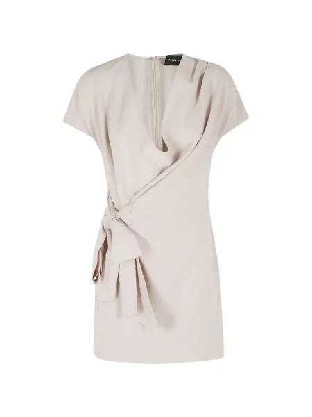 Sukienka mini Federica Tosi z dekoltem w serek drapowana garniturowa