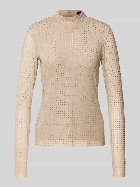 Bluzka z długim rękawem i obszyciem ozdobnymi kamieniami model ‘STORNO’ Copenhagen Muse