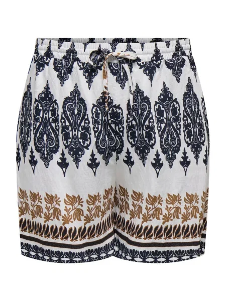 ONLY Carmakoma Pantaloni CARHAVANA bej închis / albastru marin alb