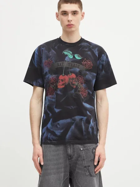 Kratka majica Aries Sprayed Trash Cherries SS Tee modra