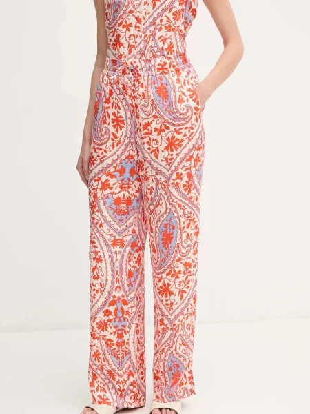 Marc Aurel pantaloni femei lat high waist portocaliu