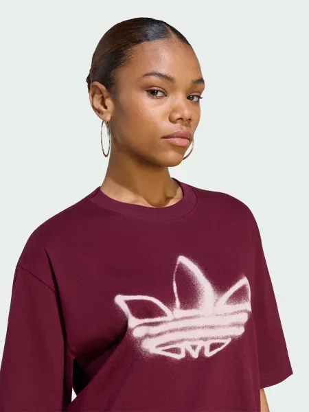 Футболка adidas Trefoil бордовий