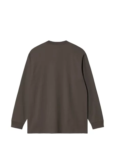 Μακρυμάνικη μακρύς μπλούζα Carhartt Wip καφέ
